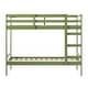preview thumbnail 1 of 4, Modern Simple Solid Wood Twin Over Twin Bunk Bed Green