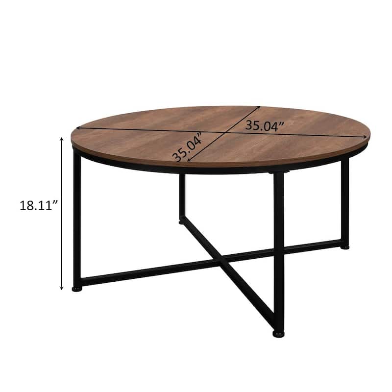 Modern Round Metal Coffee Table