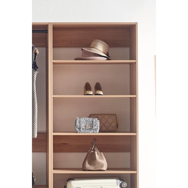 Prosper Oak Freestanding Walk in Wood Closet System
