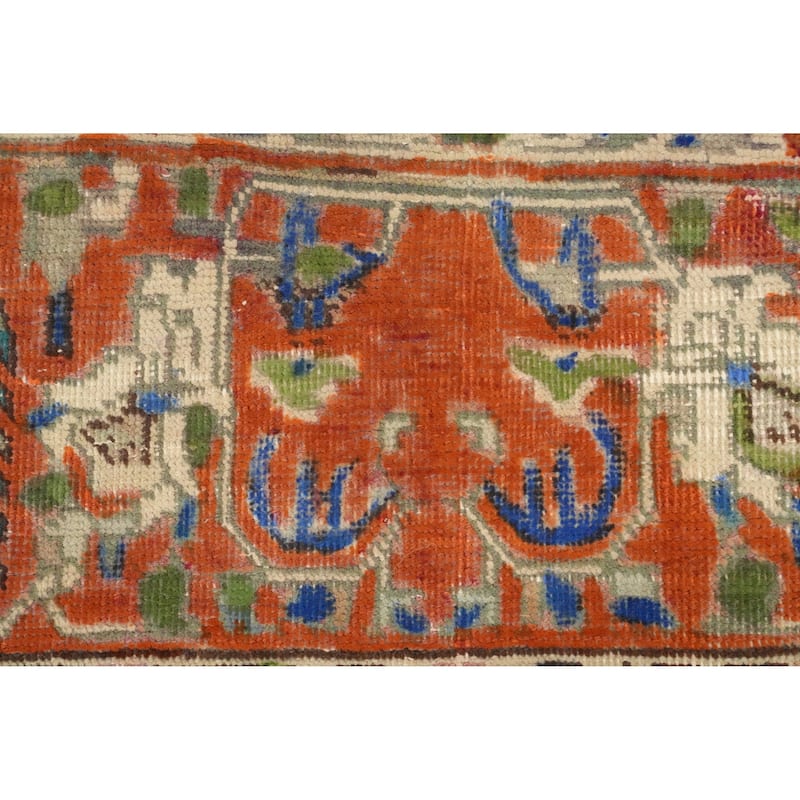 Hand Knotted Oriental 100% Wool Carpet Traditional Medallion Green Tabriz Area Rug - 8' 7'' X 4' 8''