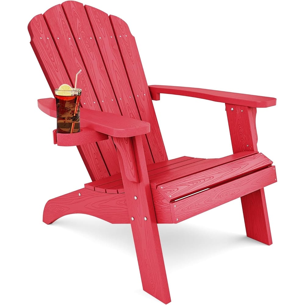 WINSOON HIPS Oversized Adirondack Chair with Cup-Holder