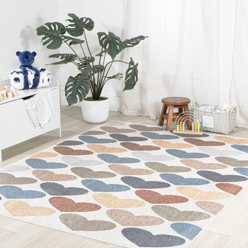 JONATHAN Y Minha Geometric Striped Area Rug