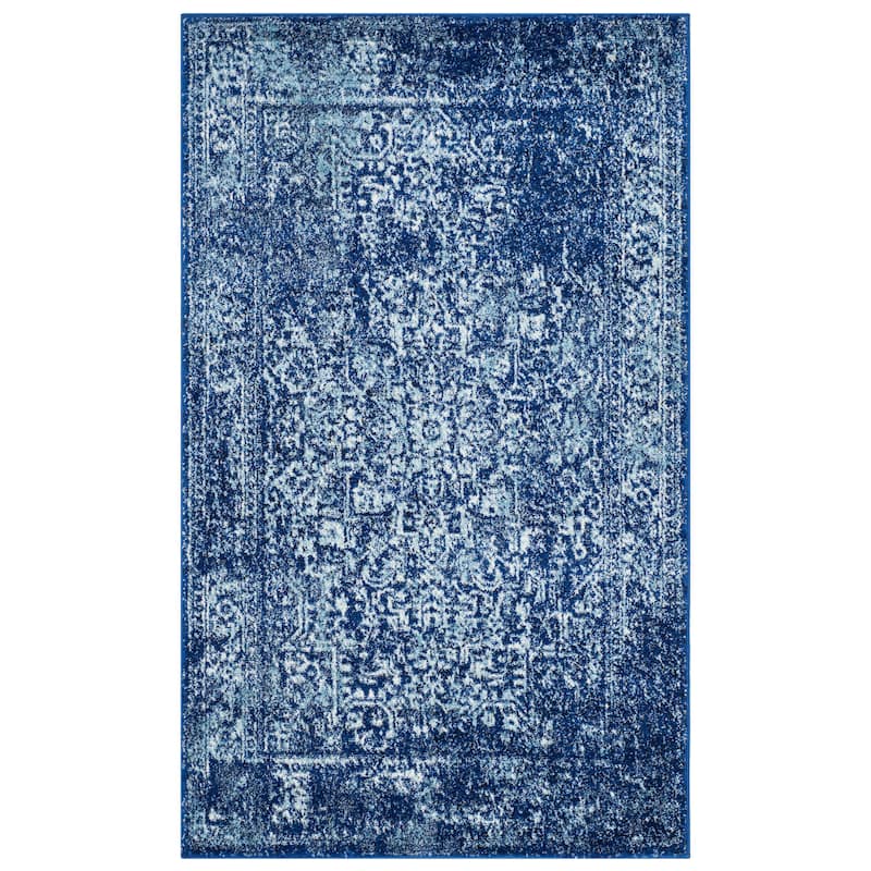 SAFAVIEH Evoke Quinn Vintage Distressed Rug - 3' x 5' - Navy/Ivory