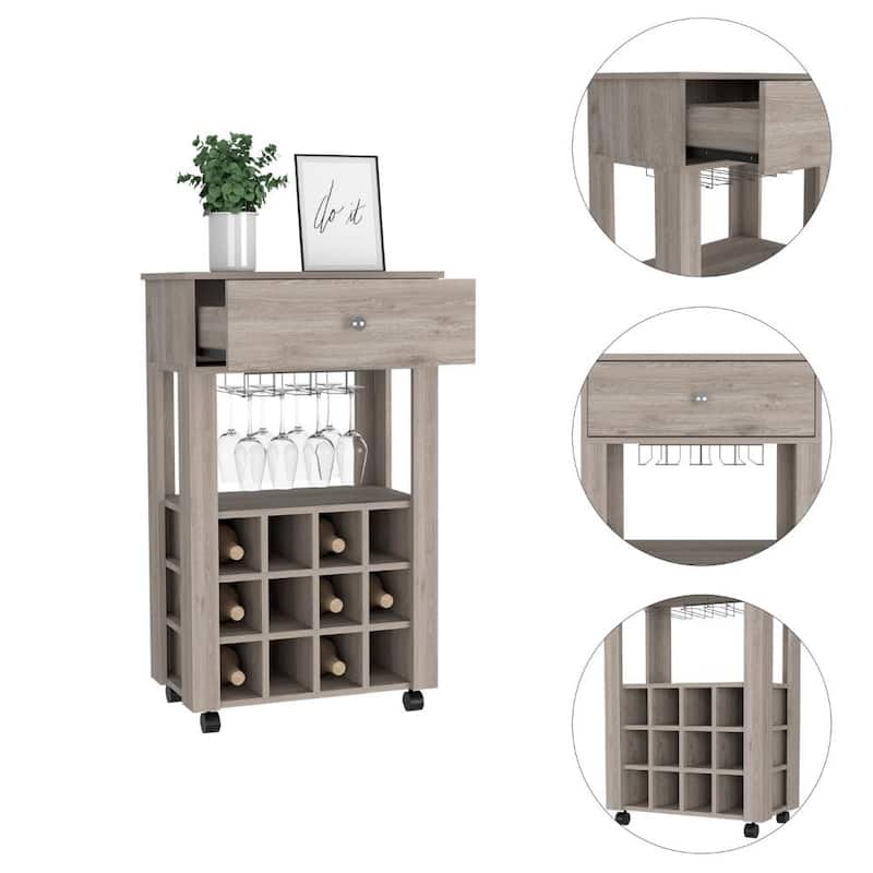 Ambler 1-Drawer 12-Bottle Wine Cabinet