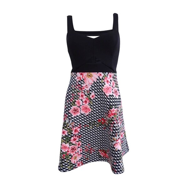 cut out fit and flare dress