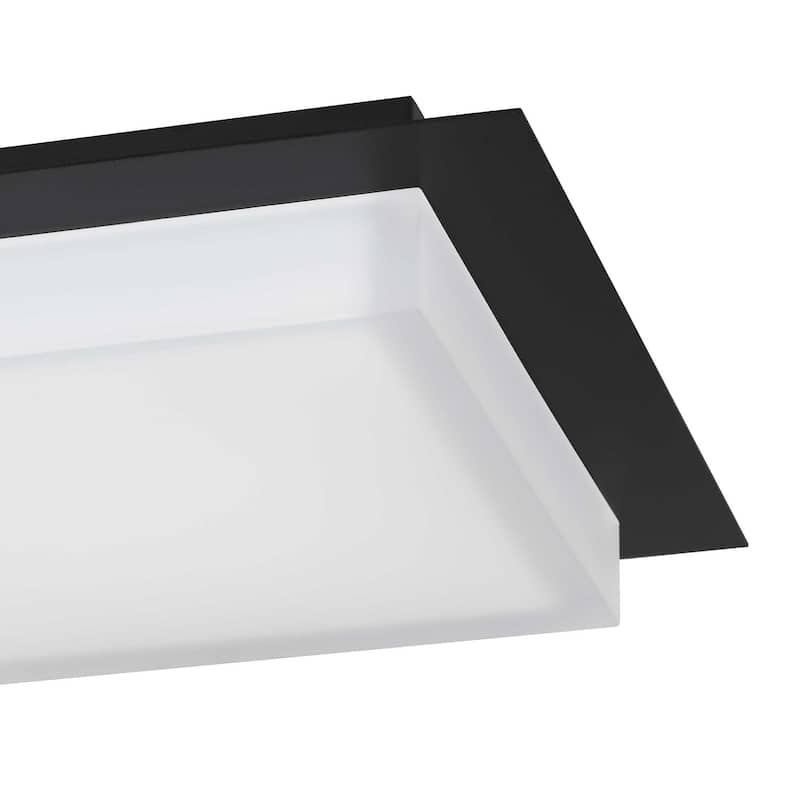 8 Inch Square LED Flush Mount Light Etched Acrylic Shade Dimmable