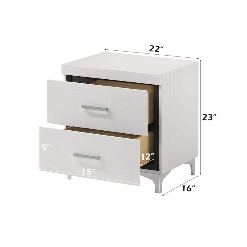Casilda White Finish Nightstand