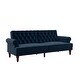 preview thumbnail 38 of 41, The Novogratz Upholstered Cassidy Futon Convertible Couch Blue