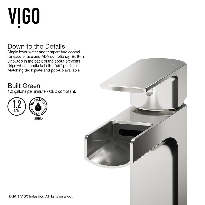 VIGO Ileana 7" H Single Handle Single Hole Bathroom Faucet
