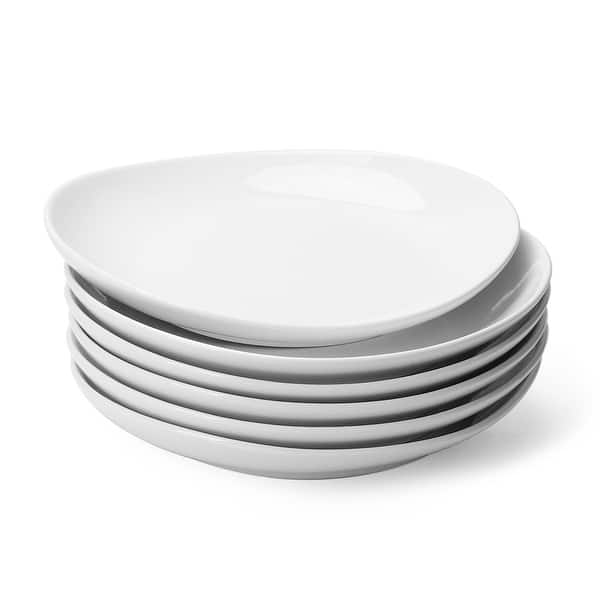 Sweese Porcelain Dessert Salad Plates 7.8 Inch Set of 6, White