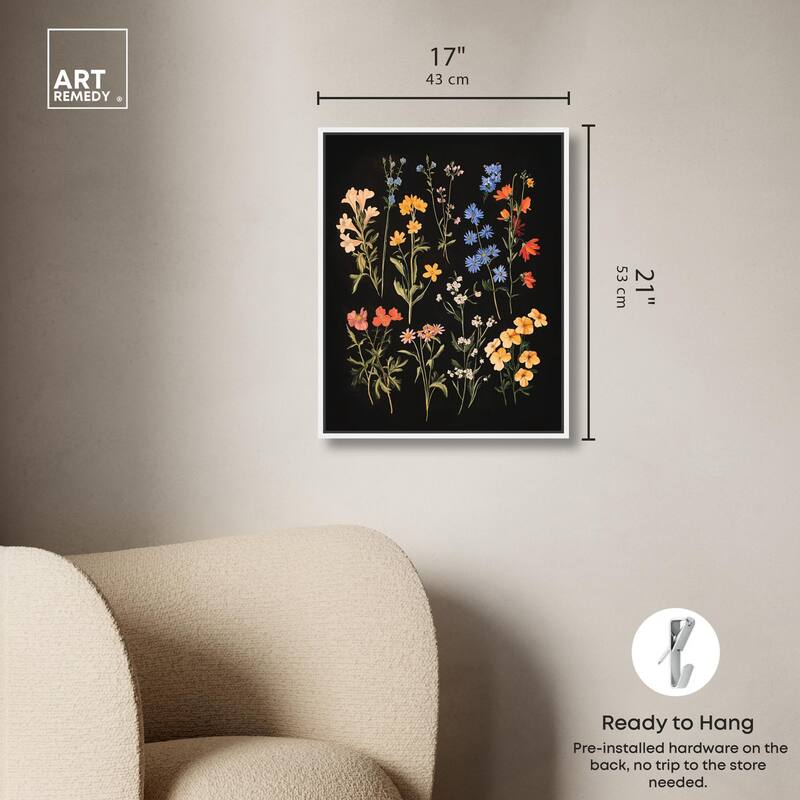 Darkling Daisies II Canvas by Art Remedy