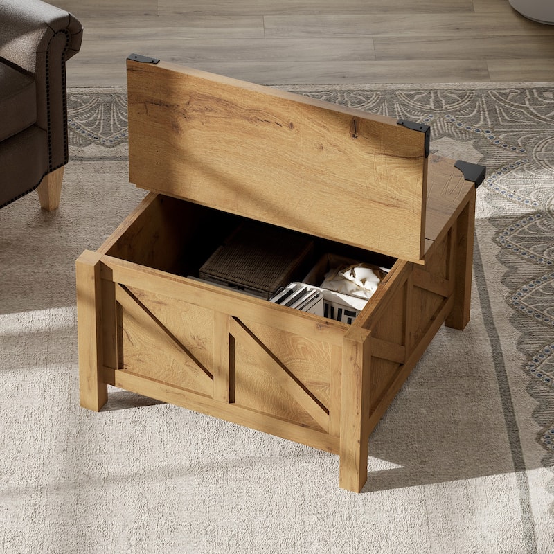 WAMPAT Modern Farmhouse Coffee Table