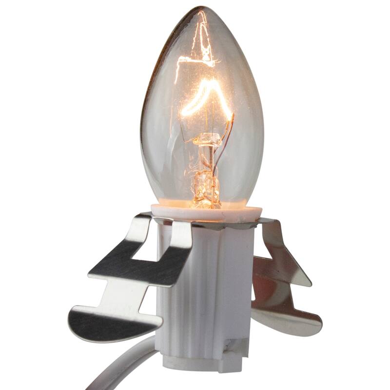 3-Count Clear C7 Christmas Light Set 8ft White Wire - 8'