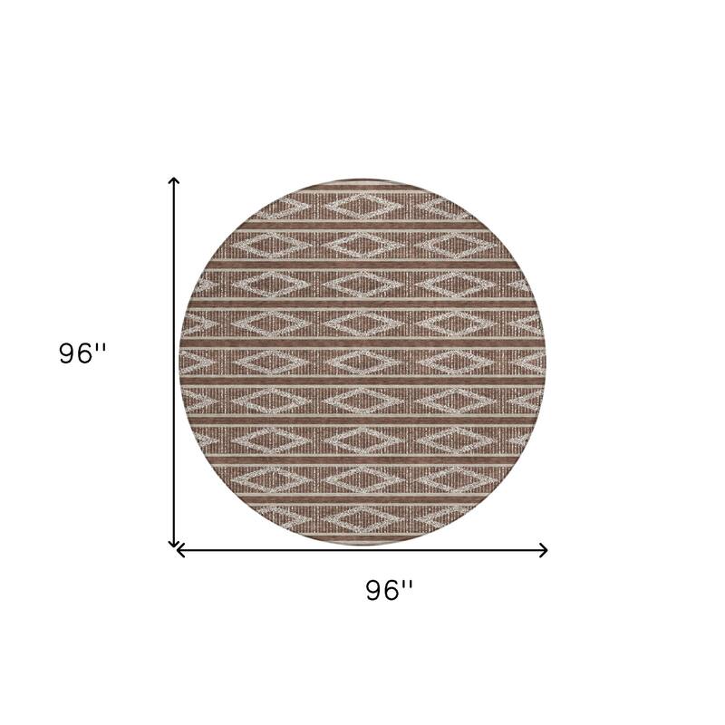 HomeRoots Geometric Transitional Rectangle Outdoor Rug