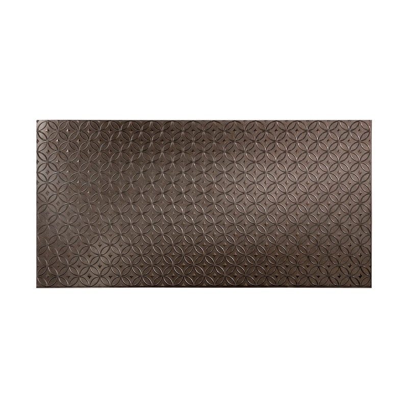 FASÄDE Rings 4-foot x 8-foot PVC Wall Panel in Smoked Pewter - 4 x 8