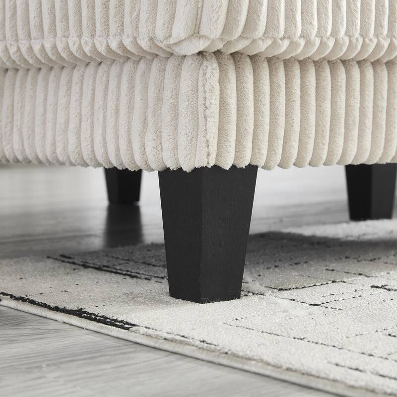 U-Shaped Modular Sectional Sofa with Double Chaise Lounge, Convertible Deep Seat Sleeper Sofa, Velvet Upholstered 4 Seater Sofa