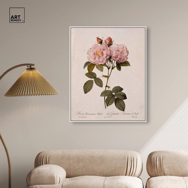 Damask Rose Canvas by Art Remedy