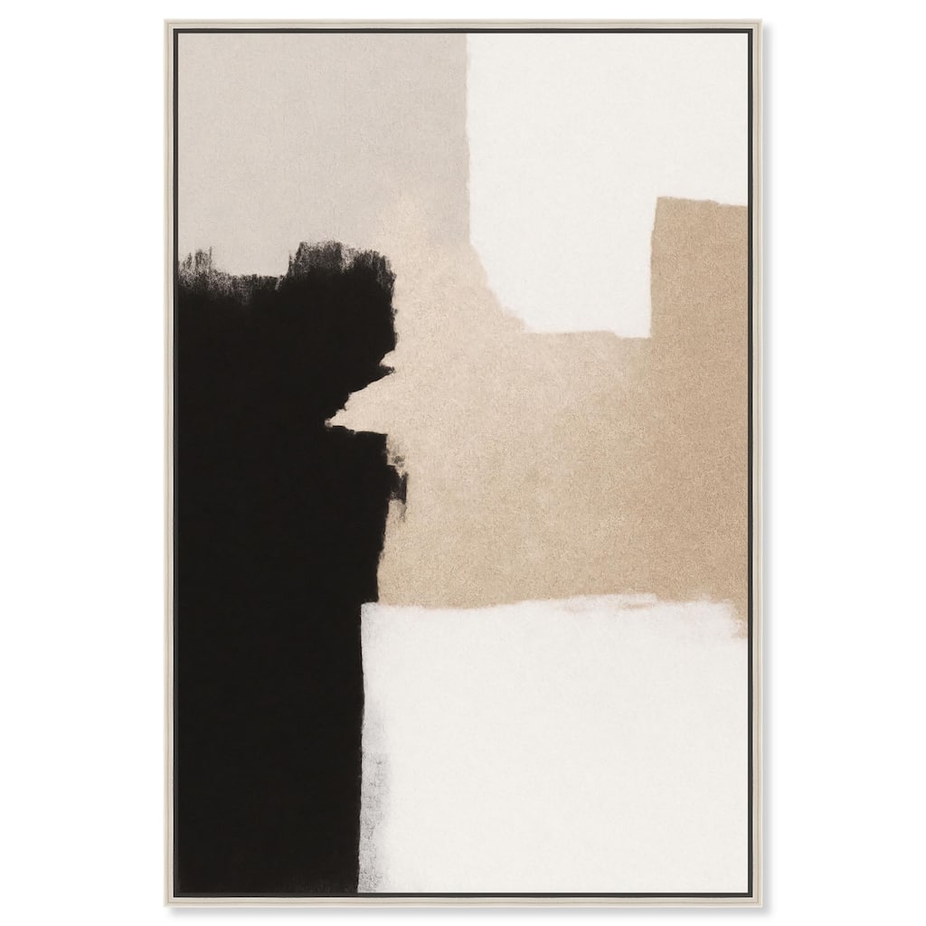 Beige and Black I Canvas by Art Remedy