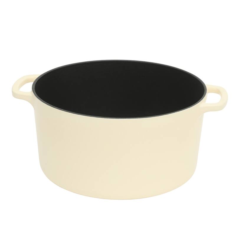 Sur La Table Enamel-Coated Cast Iron Dutch Oven Pot with Oven Safe Glass Lid, Oven-to-Table Cookware for Stews & Braising