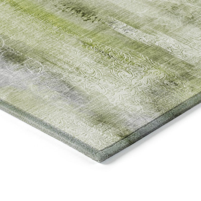 Machine Washable Indoor/ Outdoor Modern Imprints Chantille Rug