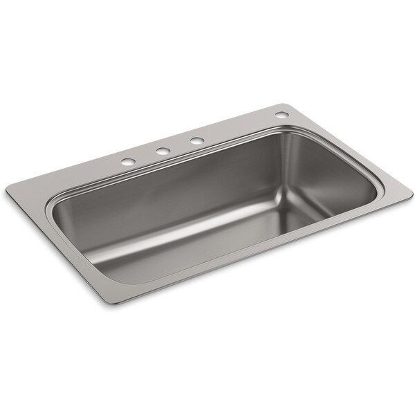 Shop Kohler K-20060-4 Verse 33" x 22" Single Basin Drop In ...