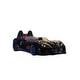 preview thumbnail 3 of 6, Modern Novelty Style Twin Size Bed Race Car Design Attached Two Magnetic Doors With Led Lights On Wheels