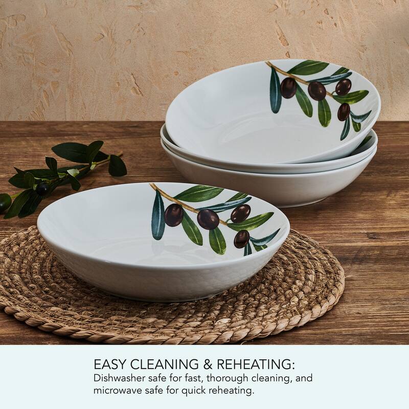 Studio Nova Olive Pasta Bowls, Set of 4