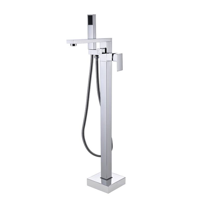 Topcraft Floor Mounted Bathtub Filler with Handheld Showerhead