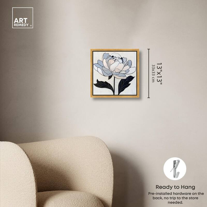 Gray Scale Flower I Canvas by Art Remedy