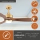 preview thumbnail 2 of 16, Curtiss 52 in. Indoor Outdoor Propeller Ceiling Fan with Wooden Blades, Dimmable LED Light Kit and Remote Control, 3 Speeds