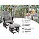 preview thumbnail 39 of 54, Ultimate Nursery Comfort - Glider and Ottoman Set with Reclining Cushion Chair, Rocker Chair with Padded Back and Armrests