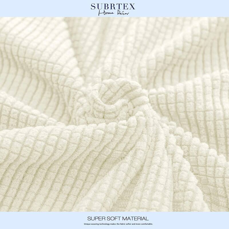 Subrtex Plaid Stretch Sofa Cushion Cover