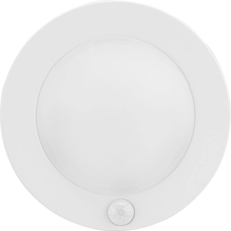 Standby Collection 7.75 in. White Surface Mount Motion Detection LED Light - 7.7165 in x 7.7165 in x 1.38 in