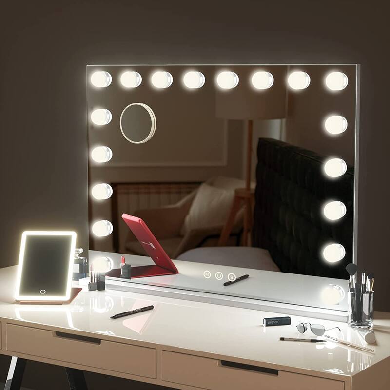 GTU Furniture LED Makeup Hollywood Table/Wall Mount Vanity Mirror with Lights