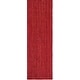 preview thumbnail 42 of 40, Hand-Woven Camino Jute Area Rug 2' 6" x 8' - Burgundy