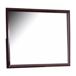 45 Inch Rectangular Wood Frame Mirror, Dark Brown - Bed Bath & Beyond ...