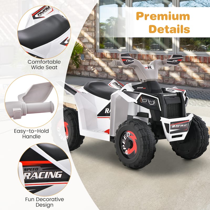 Gymax Kids Electric Ride On ATV Toy 6V Battery Powered Electric