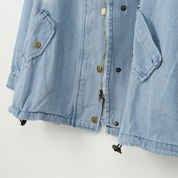 denim jacket hooded vest