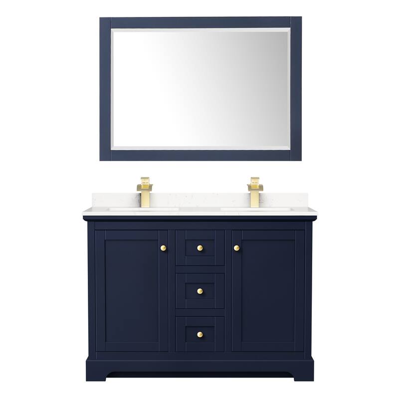 Wyndham Collection Avery 48" Free Standing Double Basin Vanity Set