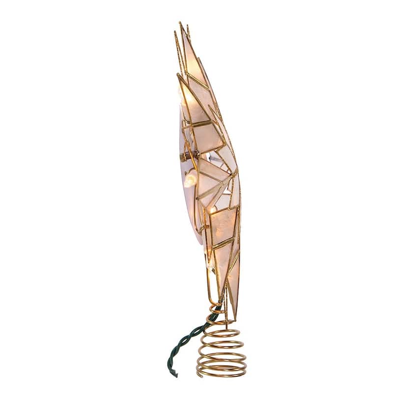 Kurt Adler 9.65-Inch UL 10-Light 8-Point Capiz Star Tree Topper