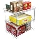 preview thumbnail 1 of 7, 2-Tier Stackable Storage Shelf Stand- Foldable Organizer Rack for Kitchen Pantry