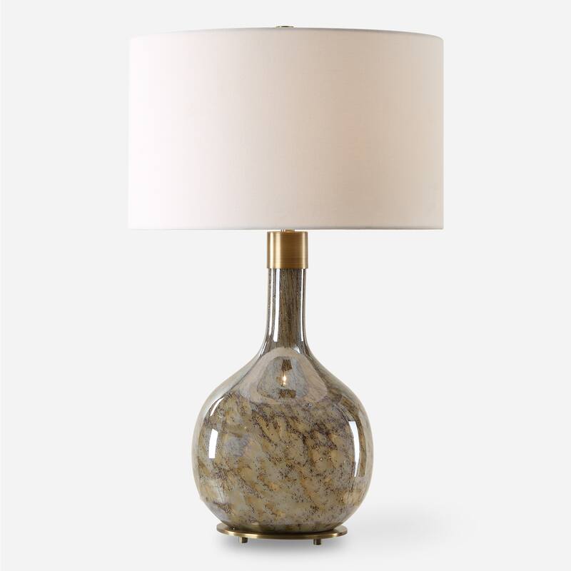 Uttermost Rhine Brown Glass Table Lamp - 27.25'' H X 17'' W X 17'' D