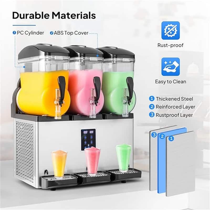 12 Gallon 110V 1200W Stainless Steel Slushie Machine