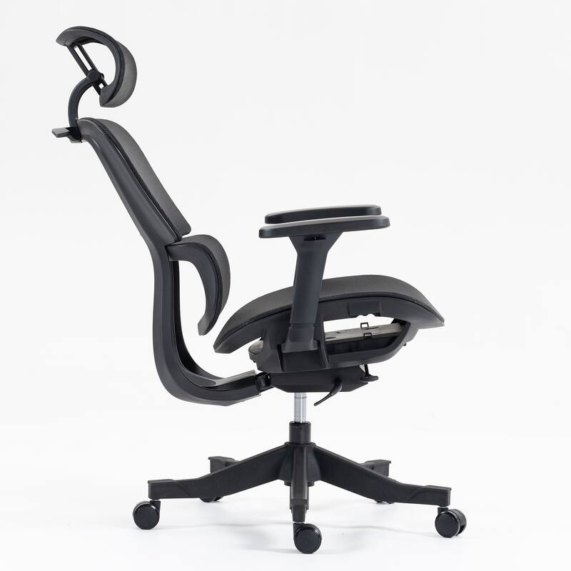 Ergonomic Mesh Office Chair with Adjustable Height 4D Armrests and Recliner for Home Office Gaming