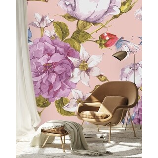 Spring Flowers Wallpaper Peel and Stick and Prepasted - Bed Bath ...
