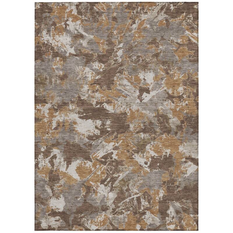 HomeRoots Floral Transitional Rectangle Outdoor Rug