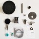 preview thumbnail 28 of 26, 12 inch Wall-Mounted Round Shower System with Rough-in Valve and Handheld Shower