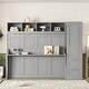 preview thumbnail 16 of 27, Queen Size Murphy Bed Wall Bed with Closet and Drawers