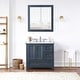 preview thumbnail 43 of 110, Altair Isla Single Bathroom Vanity Set and Aosta White Countertop with Mirror 36 - Classic Blue + Brushed Brass Hardware