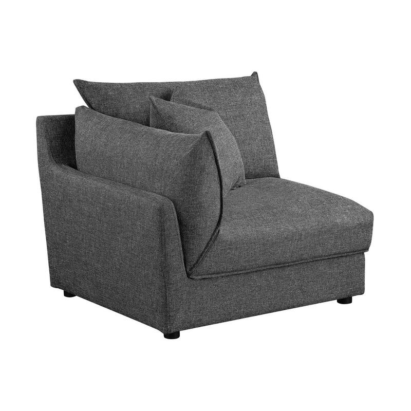 Tomasina Barely Black 6-Piece Upholstered Modular Sectional